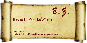 Bradl Zoltána névjegykártya